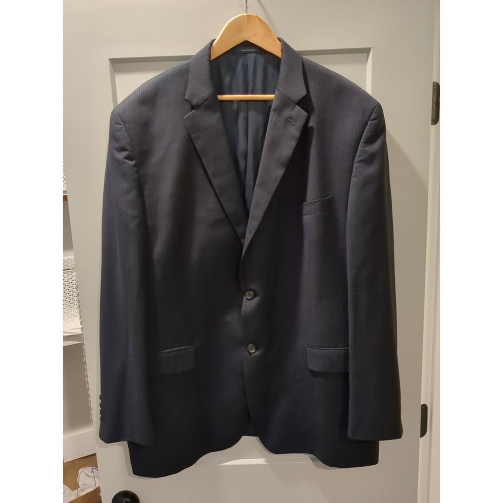 Ralph Ralph Lauren Mens‎ 50R 100% Pure Wool Pinstripe Blazer Sport Coat Jacket